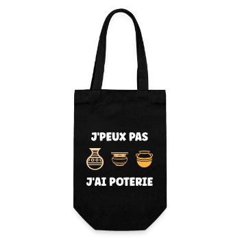 Humour pots de Poterie - Sac à bouteille - noir - Devant
