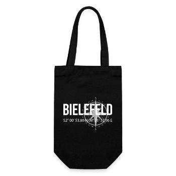 Koordinaten Bielefeld - Geschenkbeutel für Flaschen - Schwarz - Vorne