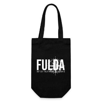 Koordinaten Fulda - Geschenkbeutel für Flaschen - Schwarz - Vorne