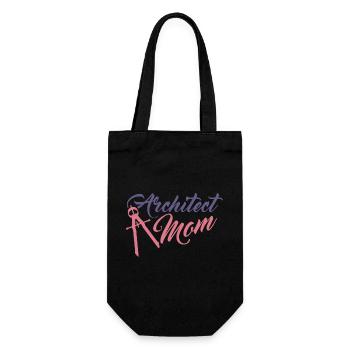 Funny Architect Mom - Gift Bag for Bottles - black - Front