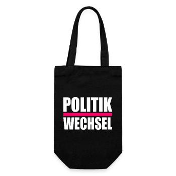 politikwechsel - Geschenkbeutel für Flaschen - Schwarz - Vorne