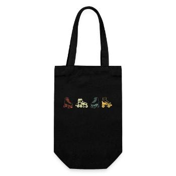 roller rétro vintage - Sac à bouteille - noir - Devant