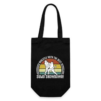 Wrestle with the best Sumo Showdown - Gift Bag for Bottles - black - Front