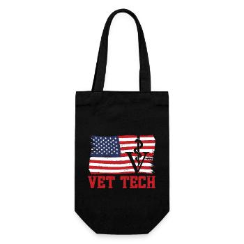 Vet Tech Veterinary Medicine Veterinary Technician - Gift Bag for Bottles - black - Front