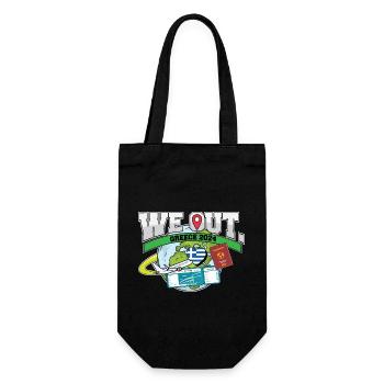 We Out Trip To Greece Travel Matching Family - Gift Bag for Bottles - black - Front
