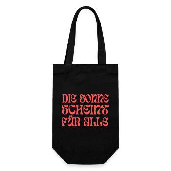 The sun is shining for everyone - Gift Bag for Bottles - black - Front