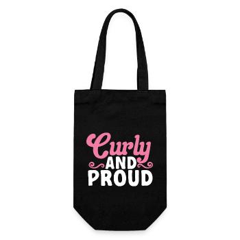 Curly Hair Afro Curls Natural Hair - Gift Bag for Bottles - black - Front