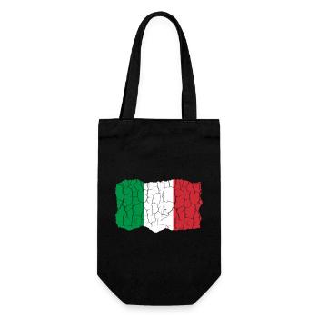 Conception du drapeau de l’Italie Style grunge - Sac à bouteille - noir - Devant