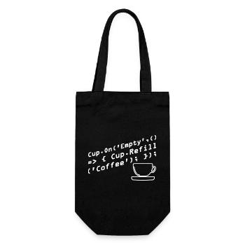 Programmers generate code from coffee - Gift Bag for Bottles - black - Front