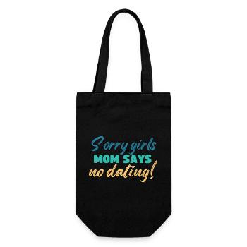 Sorry Girls Mom Sagt KeinDate Babyparty - Geschenkbeutel für Flaschen - Schwarz - Vorne