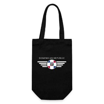 Ich liebe Dominikanische Republik Design T-Shirt - Geschenkbeutel für Flaschen - Schwarz - Vorne