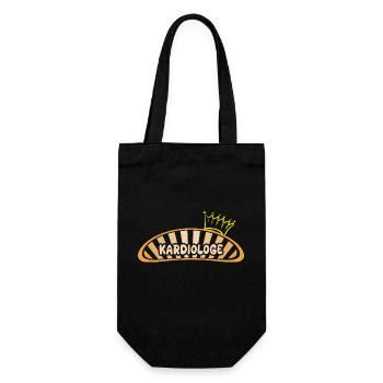 Profession: Cardiologist - Gift Bag for Bottles - black - Front