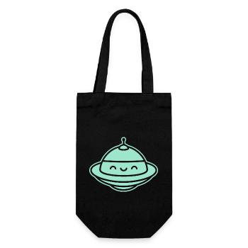 soucoupe volante - Sac à bouteille - noir - Devant