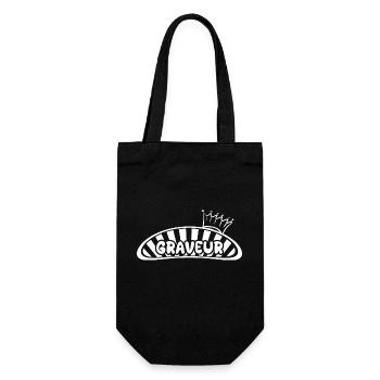 Gift for Engraver - Gift Bag for Bottles - black - Front