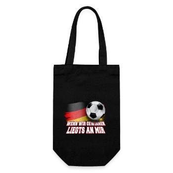 Si nous gagnons, c’est moi – Maillot de football - Sac à bouteille - noir - Devant
