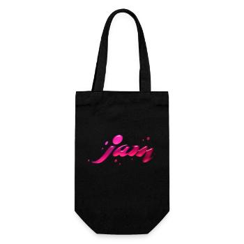 Jam Text Art - Gift Bag for Bottles - black - Front