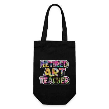 Retired Art Teacher - Gift Bag for Bottles - black - Front