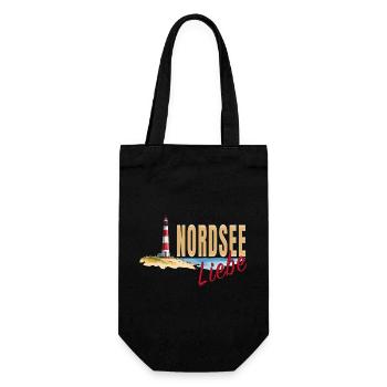 Nordsee Liebe - Geschenkbeutel für Flaschen - Schwarz - Vorne
