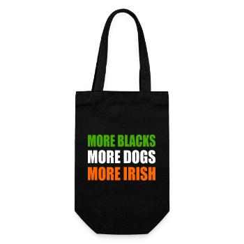 more blacks more dogs more irish - Gift Bag for Bottles - black - Front