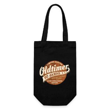 Oldtimer 90 Jahre - Geburtstag - Geschenk - Geschenkbeutel für Flaschen - Schwarz - Vorne
