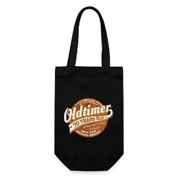 Vintage - Oldtimer - 70 years old - Birthday - Gift Bag for Bottles - black - Front