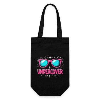 Lustige Sonnenbrille und Undercover Speech Kostüm - Geschenkbeutel für Flaschen - Schwarz - Vorne