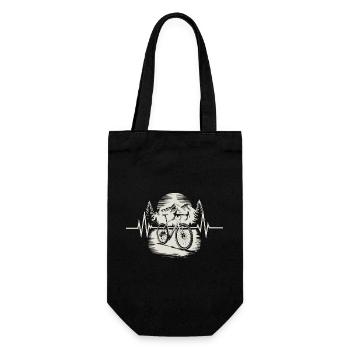 Gravel Bike Heartbeat | Adventure Nature - Gift Bag for Bottles - black - Front