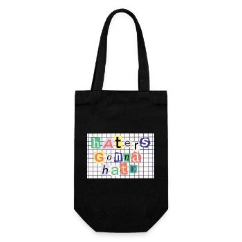 Haters Gonna Hate – Collage-Stil Statement - Geschenkbeutel für Flaschen - Schwarz - Vorne