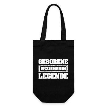 Beruf Erzieherin - Geschenkbeutel für Flaschen - Schwarz - Vorne