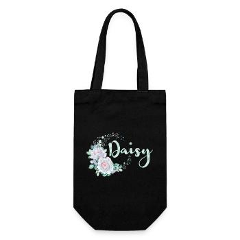 For Daisy - Gift Bag for Bottles - black - Front