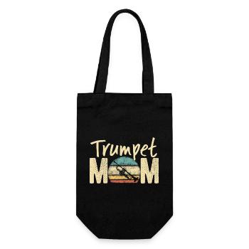 Trompete Mama Retro Vintage Marching Band Design - Geschenkbeutel für Flaschen - Schwarz - Vorne