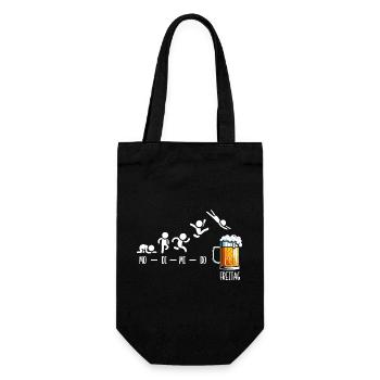 Freitag Wochenende Bierliebhaber Biertrinker - Geschenkbeutel für Flaschen - Schwarz - Vorne