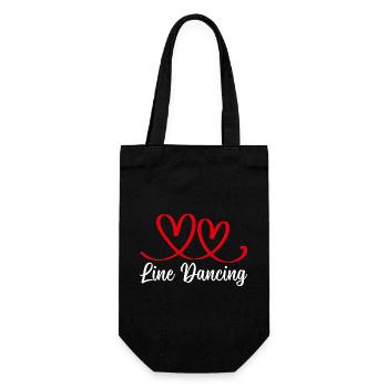 Line Dancing Cowboy Line Dancer Line Dance - Geschenkbeutel für Flaschen - Schwarz - Vorne