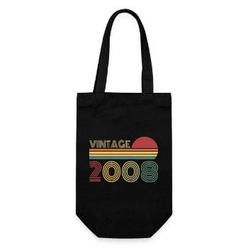 Vintage 2008 Vintage Rétro Cadeau d’anniversaire - Sac à bouteille - noir - Devant