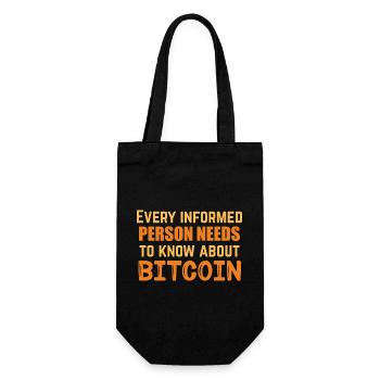 Bitcoin informé - Sac à bouteille - noir - Devant