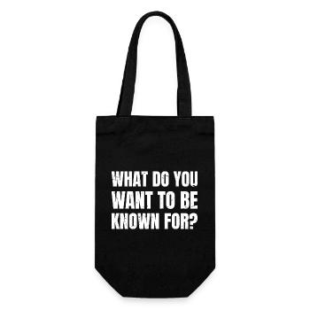Pour quoi veux-tu être connu - Sac à bouteille - noir - Devant