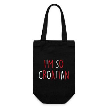 Croatia Kroatien - Geschenkbeutel für Flaschen - Schwarz - Vorne