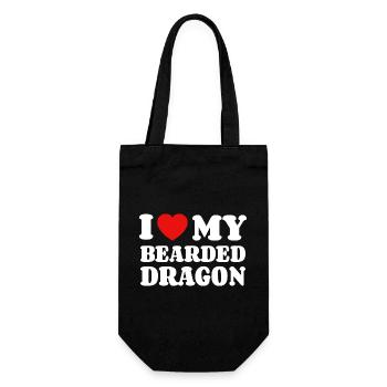 I Love My Bearded Dragon Bearded Dragon Bearded Dragon Owner - Gift Bag for Bottles - black - Front