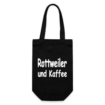 Rottweiler - Geschenkbeutel für Flaschen - Schwarz - Vorne
