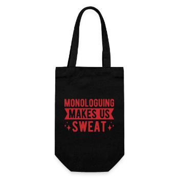 Musical Theatre Monologuing Makes Us Sweat Theater - Geschenkbeutel für Flaschen - Schwarz - Vorne