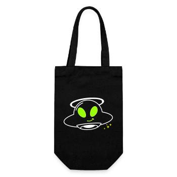Pilote extraterrestre d’OVNI mignon Kawaii Vector - Sac à bouteille - noir - Devant