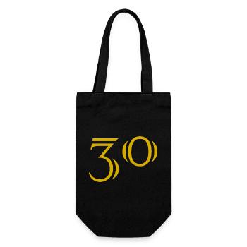 30. 30 YEARS. 30th ANNIVERSARY. 30 YEARS ANNIVERSARY. - Gift Bag for Bottles - black - Front