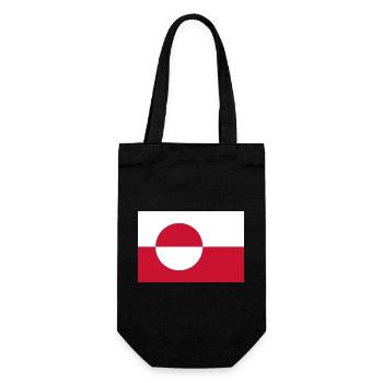 Flagge von Grönland - Geschenkbeutel für Flaschen - Schwarz - Vorne