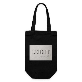 It will be EASY again - Gift Bag for Bottles - black - Front