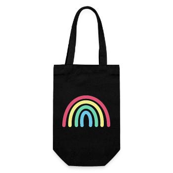 Rainbow - Gift Bag for Bottles - black - Front