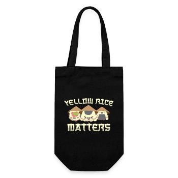 Funny Rice Saying - Yellow Rice Matters - Gift Bag for Bottles - black - Front