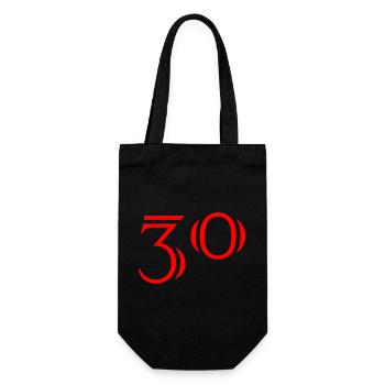 30. 30 ANS. 30e ANNIVERSAIRE. ANNIVERSAIRE 30 ANS. - Sac à bouteille - noir - Devant