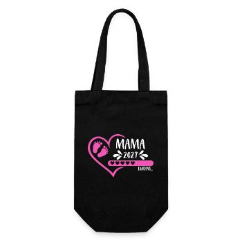 Maman 2027 chargement cœur bébé pieds rose rose fille - Sac à bouteille - noir - Devant