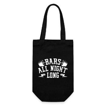Powerlifting Bodybuilder Bars All Night Long Gym - Gift Bag for Bottles - black - Front