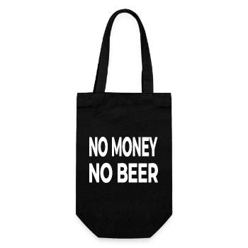 Bier - Geschenkbeutel für Flaschen - Schwarz - Vorne